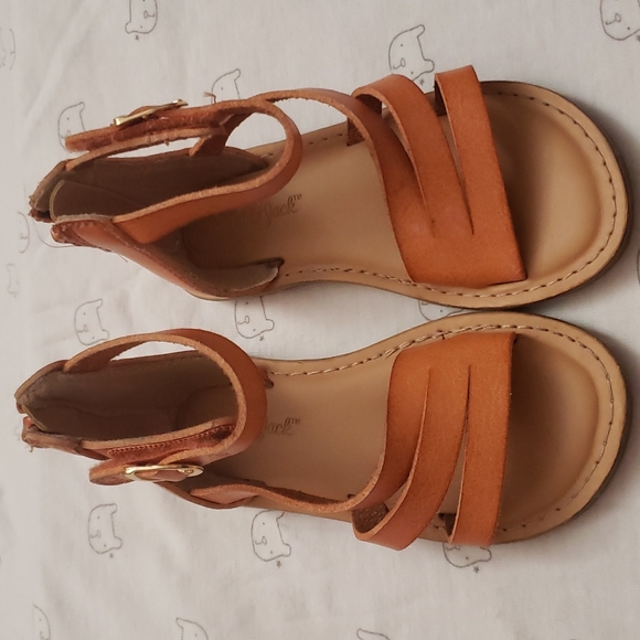 Cat & Jack brown sandals. 7C. - Picture 1 of 5